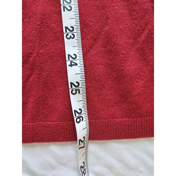 Chicos Ashlan Turtleneck Sweater Women Size 3/XL Y2K Razzie Red Knit Holiday New - Picture 5 of 9